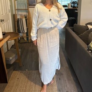 Free people cotton maxi skirt